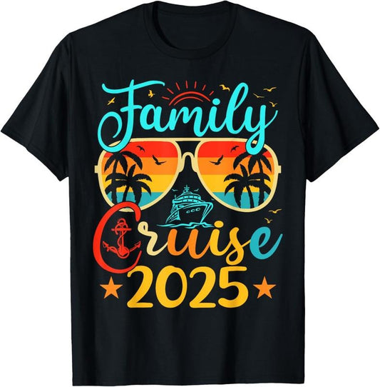 100% Cotton Family Cruise 2025 Summer Vacation Matching Family Cruise T-Shirt