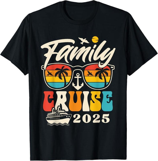100% Cotton Family Cruise 2025 Vacation Trip Crew Family Matching Group T-Shirt