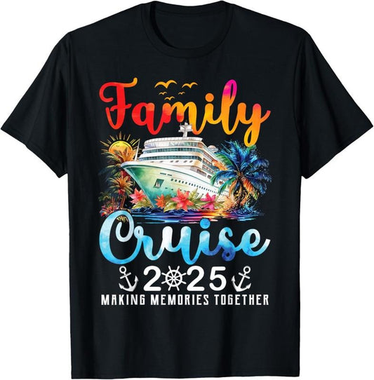 100% Cotton Family Cruise 2025 Vacation Trip Family Matching Cruise Ship T-Shirt