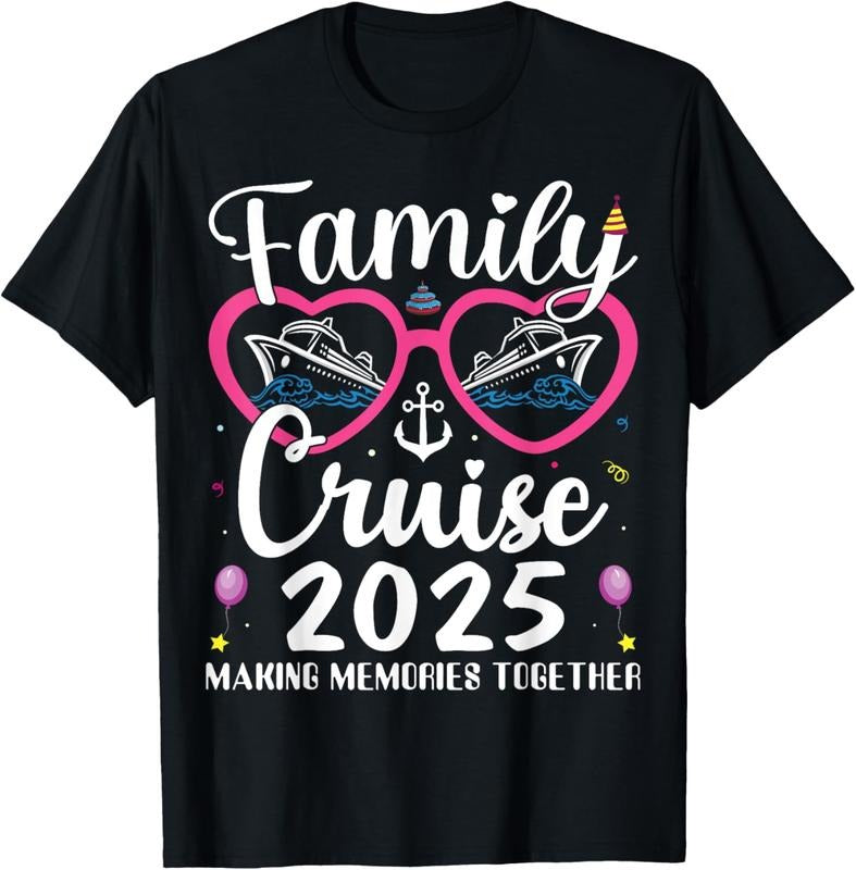 100% Cotton Family Cruise Ship Vacation Trip 2025 Family Cruise Matching T-Shirtstyle{n002}2