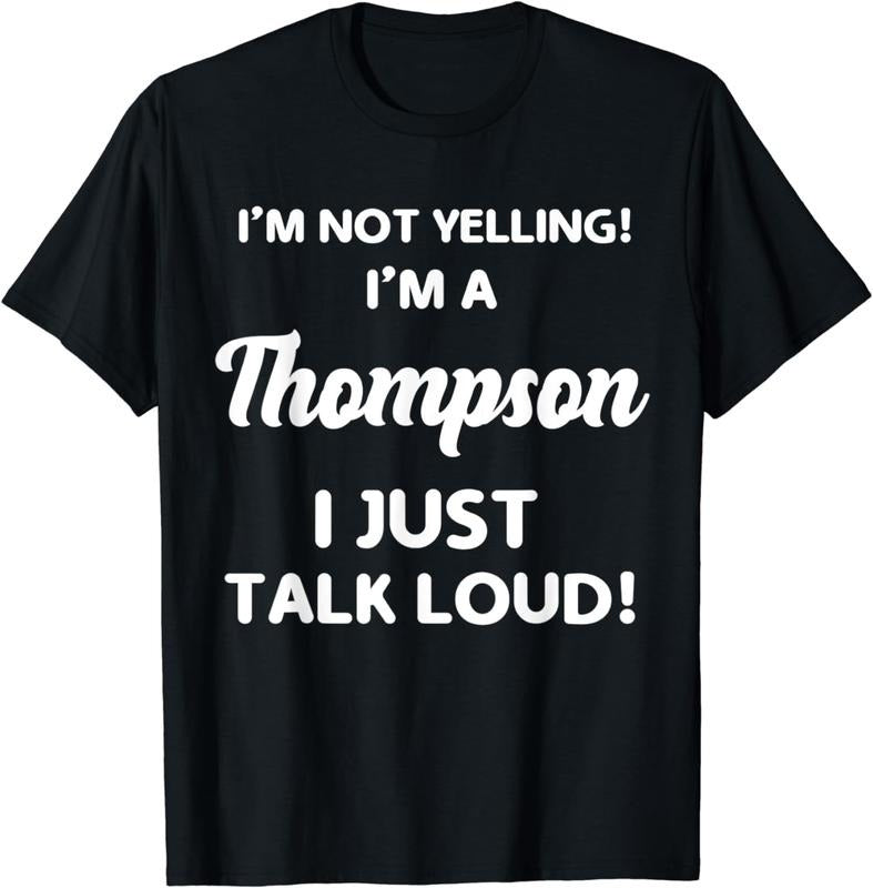 [100% Cotton]Family Surname Thompson Funny Reunion Last Name Tag T-Shirt