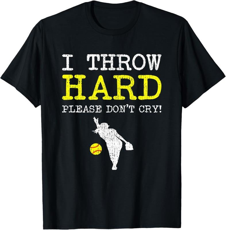 100% Cotton Fastpitch Softball Pitcher Funny T-Shirt