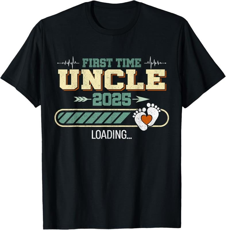100% Cotton First Time Uncle 2025 Loading T-Shirt