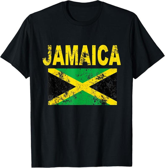 100% Cotton Flag Jamaica T-Shirt Cool Jamaican Flags Men Women Gift Tee T-Shirt