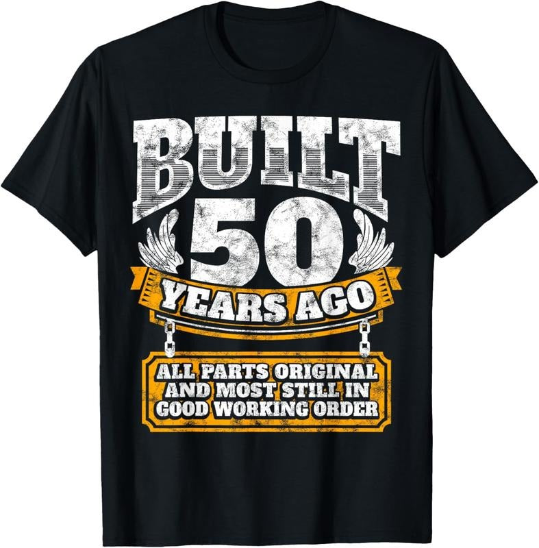 100% Cotton Funny 50th Birthday B-Day Gift Saying Age 50 Year Joke T-Shirt