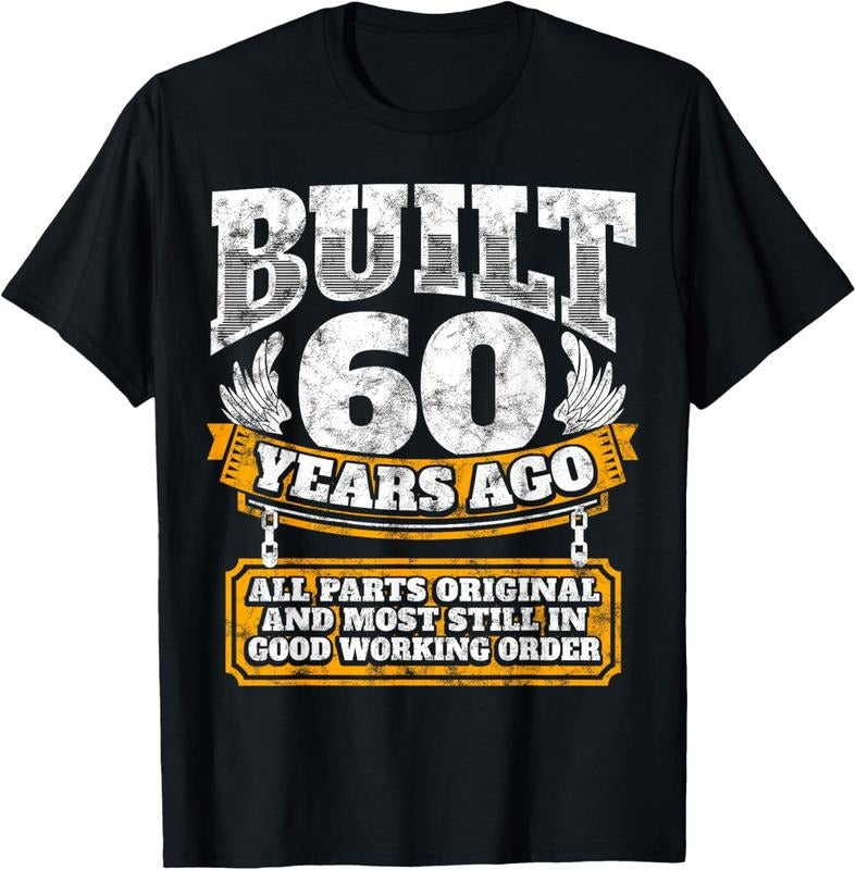 100% Cotton Funny 60th Birthday B-Day Gift Saying Age 60 Year Joke T-Shirt