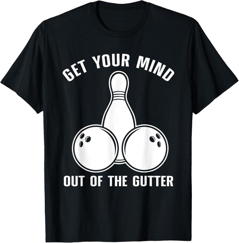 100% Cotton Funny Bowling Design For Men Women Bowling Lover Bowler T-Shirt