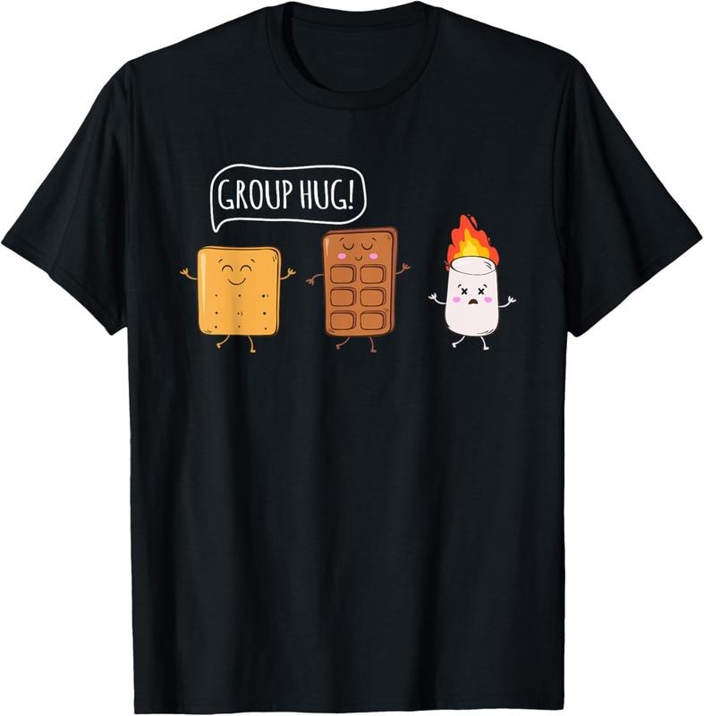 100% Cotton Funny Camping Roasting Bonfire Adventure T-Shirt