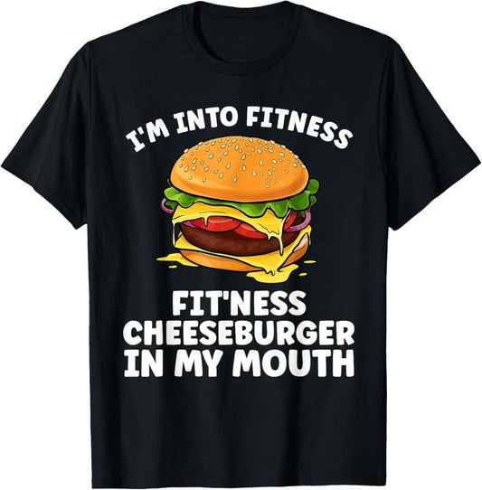 100% Cotton Funny Cheeseburger For Men Women  Burger Hamburger Lover T-Shirt