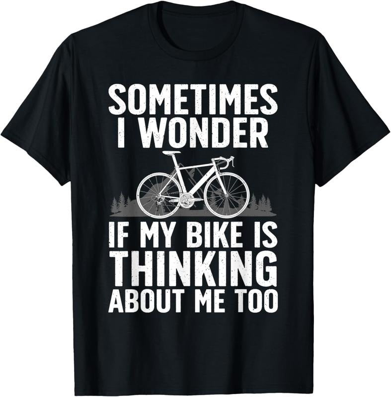 100% Cotton Funny Cycling Art For Men Women Bike Rider Track Racing T-Shirt
