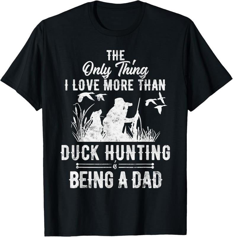 100% Cotton Funny Duck Hunting with Dad Dog gift for Duck Hunting T-Shirt