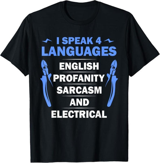 100% Cotton Funny Electrician Art Men Women Electrical Engineer Humor T-Shirt