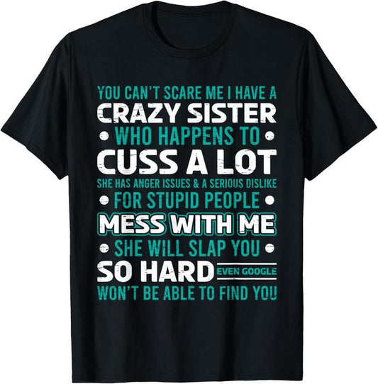 100% Cotton Funny Gift for Brother From Awesome Sister Birthday T-Shirt