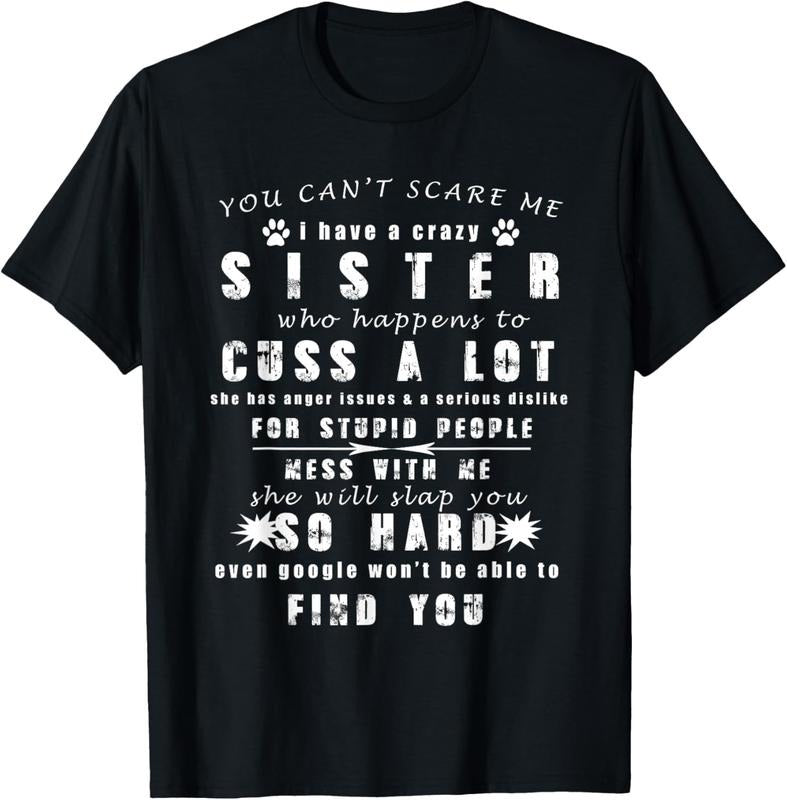 100% Cotton Funny Gift for Brother From Awesome Sister T-Shirt Birthday T-Shirt