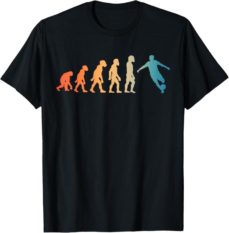 100% Cotton Funny Human Soccer Player Evolution Best Soccer Lover T-Shirt