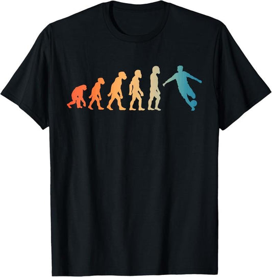 100% Cotton Funny Human Soccer Player Evolution Best Soccer Lover T-Shirt