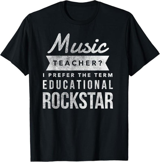 100% Cotton Funny Music Teacher Appreciation Gifts T-Shirt