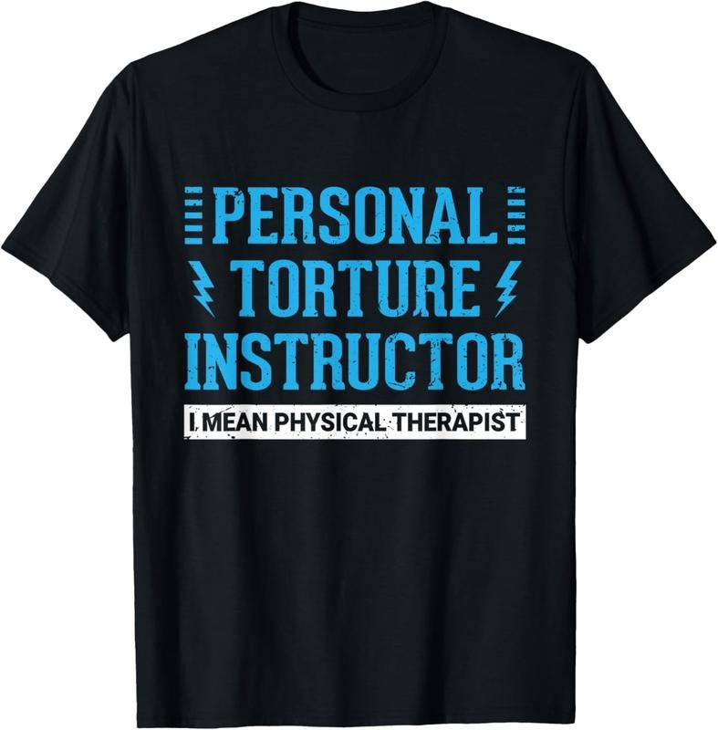 100% Cotton Funny PT Physical Therapist Gift Therapy Month T-Shirt