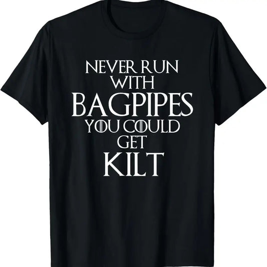 100% Cotton Funny Scottish Bagpipe Kilt Scotland Pride Gift T-Shirt