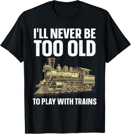 100% Cotton Funny Train Art For Men Women Railroad Model Train Lover T-Shirt