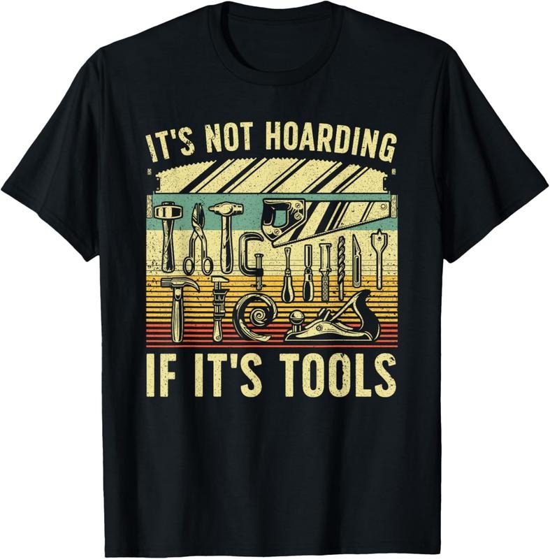 100% Cotton Funny Woodworker Art For Men Carpenter Wood Working Tools T-Shirt