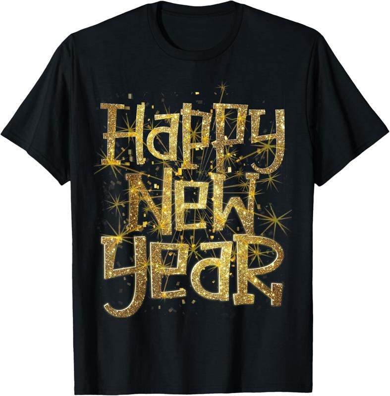 100% Cotton Goodbye 2024 Hello 2025 Happy New Year's Eve Christmas Xmas T-Shirt