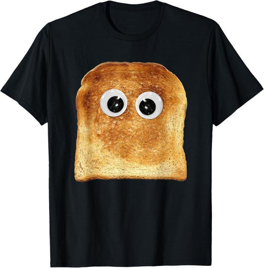 100% Cotton Googly Eye Toast Bread Eater Vegetarian Costume Funny Silly T-Shirt