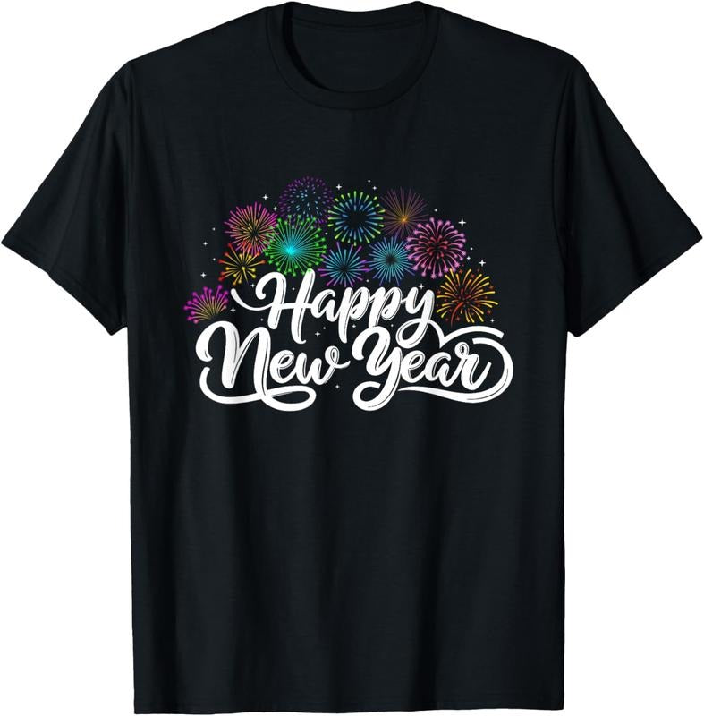 100% Cotton Happy New Year - New Year's Eve New Year Party T-Shirt
