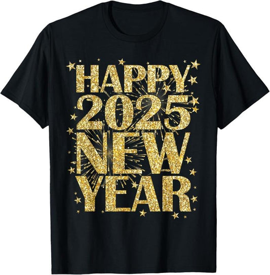 100% Cotton Happy New Year 2025 Matching Family New Years Eve T-Shirt
