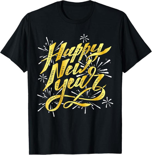 100% Cotton Happy New Year 2025 Men Women   New Years Eve T-Shirt