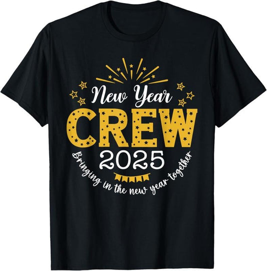 100% Cotton Happy New Year 2025 New Years Eve Party Family Matching 2025 T-Shirtstyle{n002}2