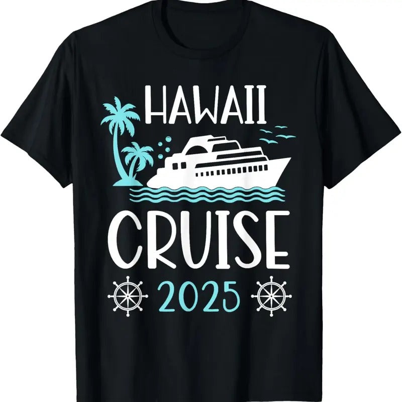 100% Cotton Hawaii Cruise 2025 Vacation Trip Matching Family Group T-Shirt