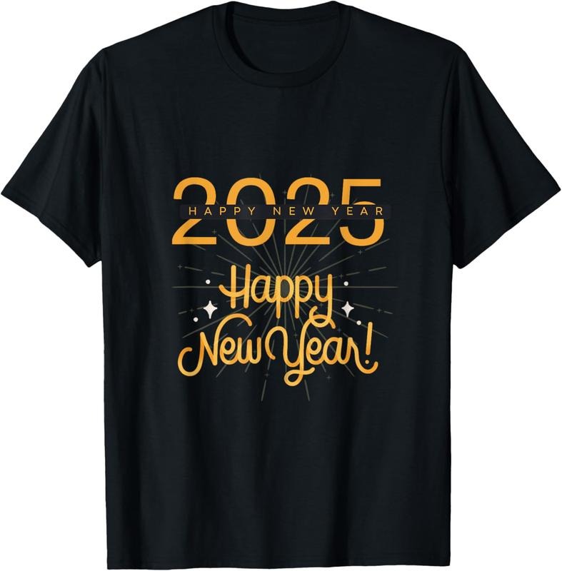 100% Cotton Hello 2025 Happy New Year, 2024 31st December 2025 Loading T-Shirt
