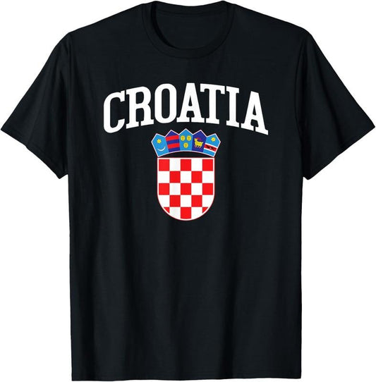 100% Cotton Hrvatska Croatian Croatia Flag T-Shirt Gift for Croats T-Shirt