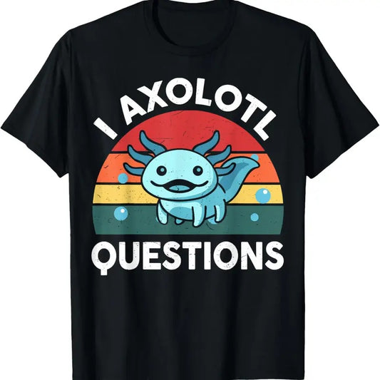 100% Cotton I Axolotl Questions Cute Axolotl T-Shirt