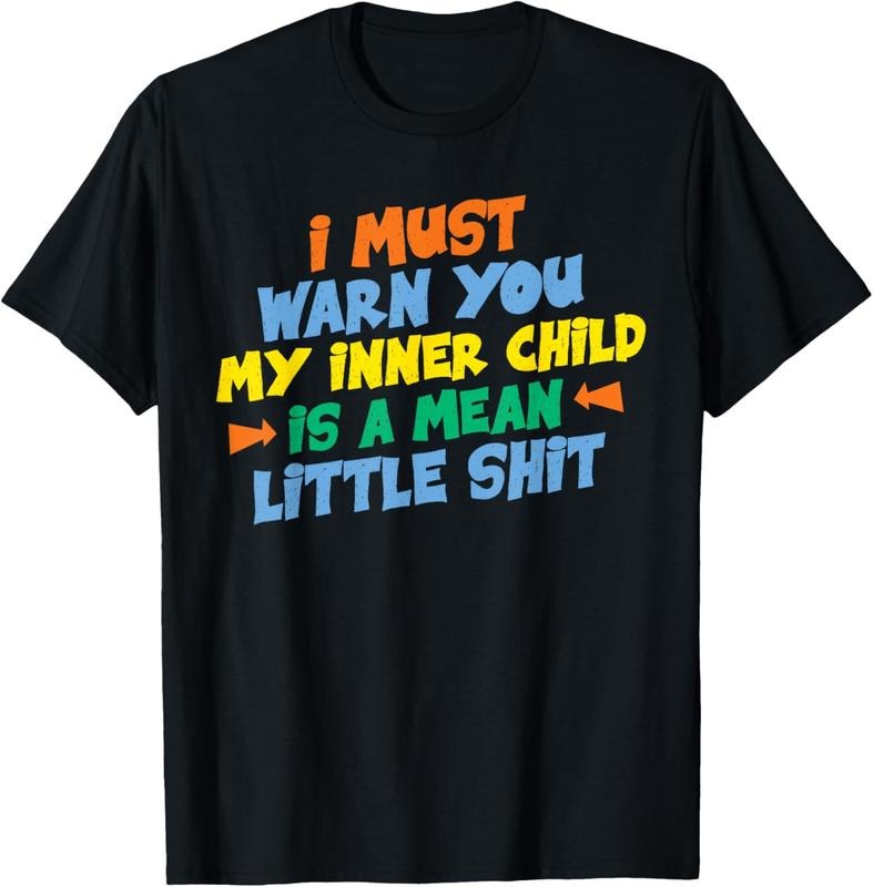 100% Cotton I must warn you my inner  is a mean little shit gift T-Shirt