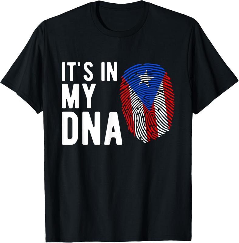 100% Cotton It's in my DNA Puerto Rico Flag Puerto Rican Gift T-Shirt
