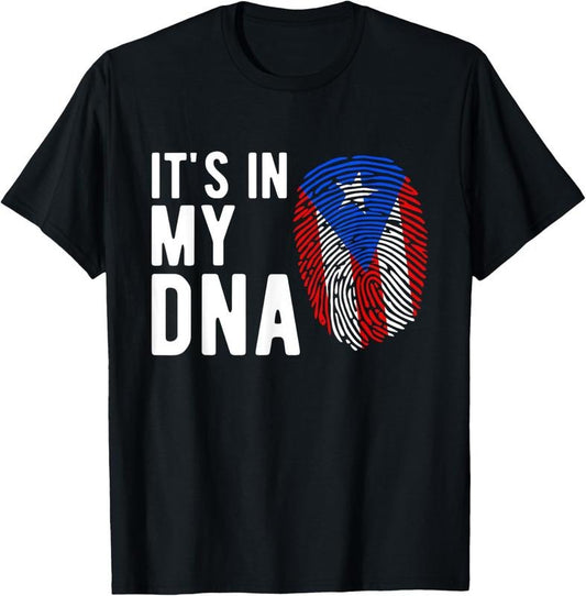 100% Cotton It's in my DNA Puerto Rico Flag Puerto Rican Gift T-Shirt