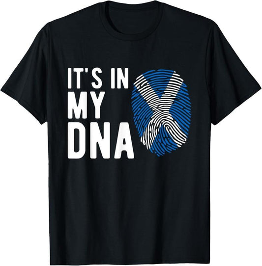 100% Cotton It's in my DNA Scotland Flag Scottish Gift T-Shirt