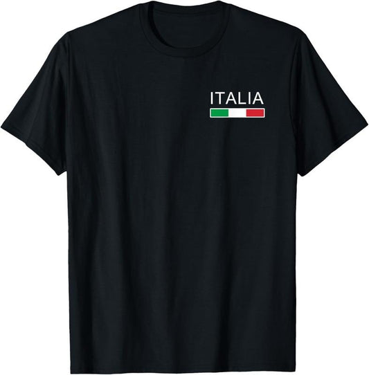 100% Cotton Italia Flag Italian Italy Italiano Family Heritage T-Shirt