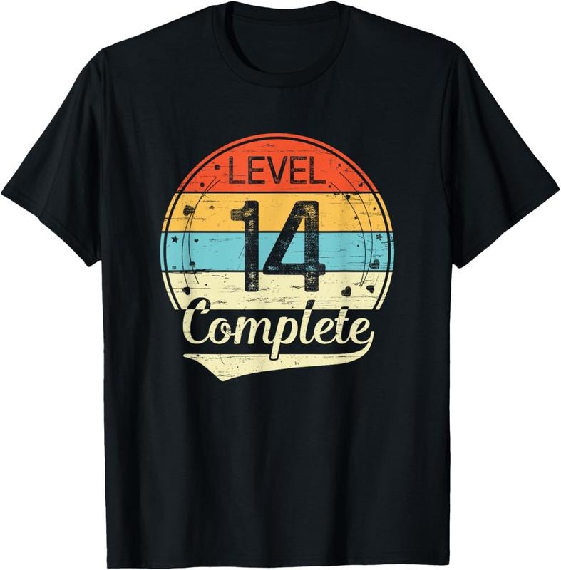 100% Cotton Level 14 Complete Retro 14th Wedding Anniversary T-Shirt