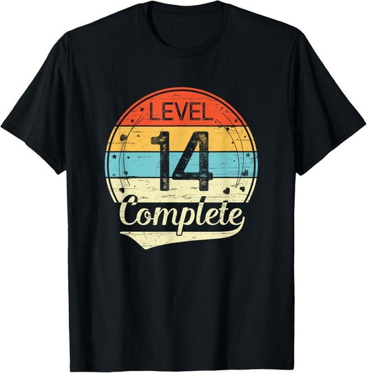 100% Cotton Level 14 Complete Retro 14th Wedding Anniversary T-Shirt