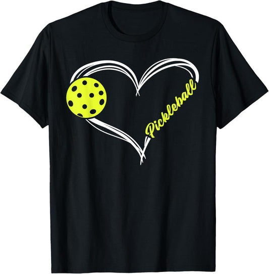 100% Cotton Love Pickleball - cute pickleball match, I love pickleball T-Shirt
