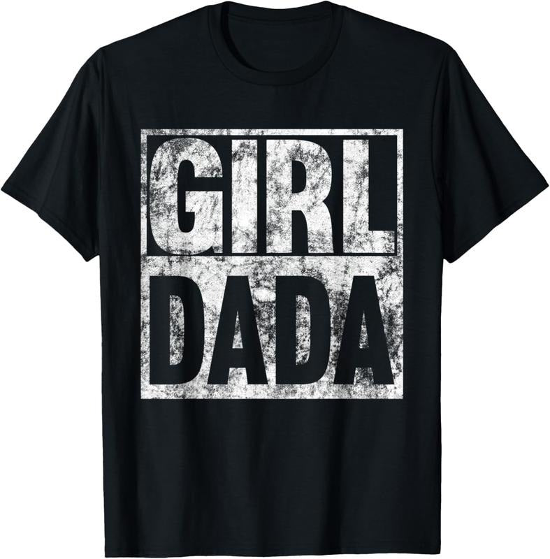 100% Cotton Mens Dad of Girls Pregnancy Announcement Girl Dada T-Shirt
