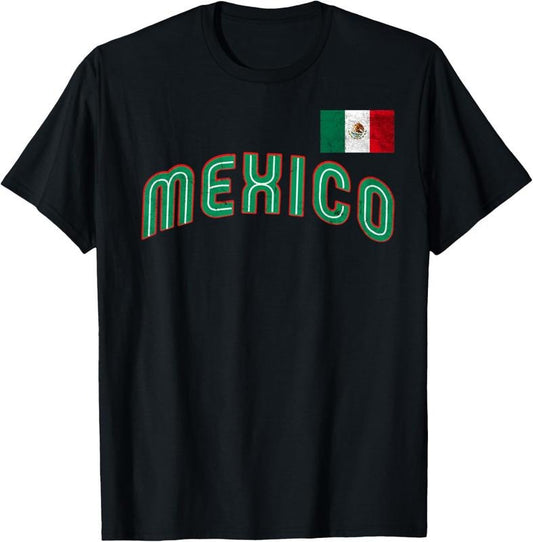 100% Cotton Mexican Baseball 2023 Player Mexico Pride Flag Baseball Tee T-Shirt