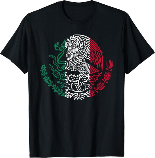 100% Cotton Mexican Eagle Mexico Flag T-Shirt