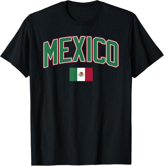 100% Cotton Mexico Flag Mexican Hispanic Siesta Pride Vintage T-Shirt