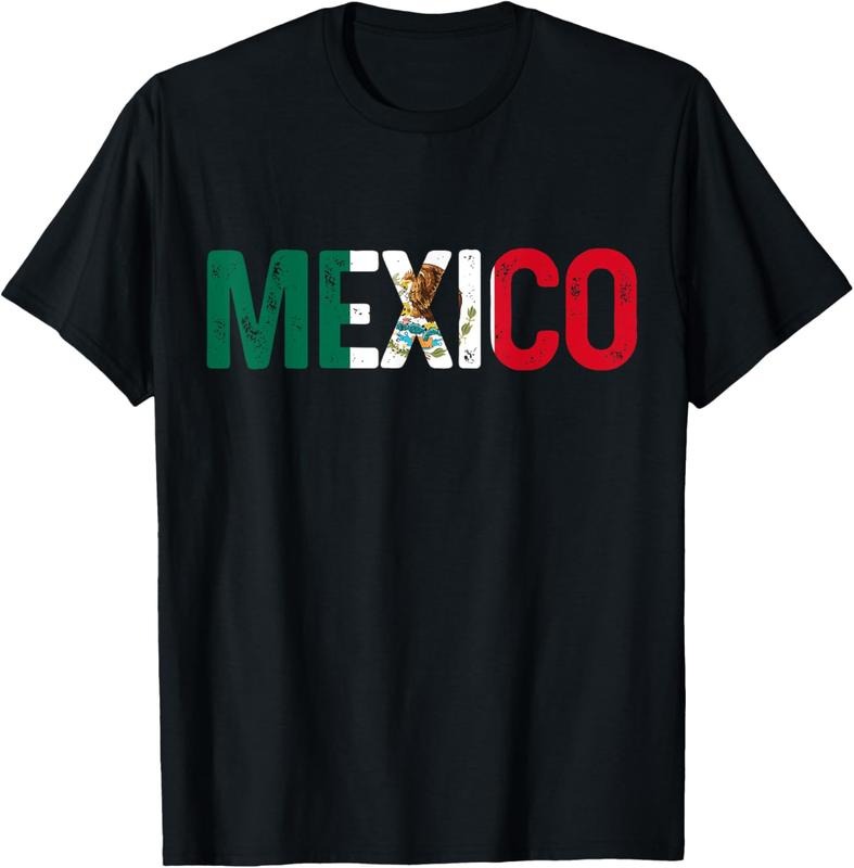 100% Cotton Mexico Mexican Flag Vintage Pride T-Shirt