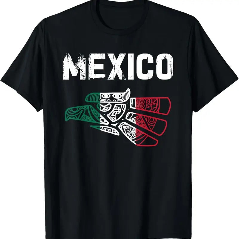 100% Cotton Mexico Vintage Mexican Flag Pride Hecho en Mexico Jersey T-Shirt
