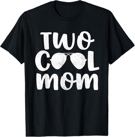 100% Cotton Mom Of The Birthday Boy Two Cool 2nd Bday Mother Mama Mommy T-Shirt
